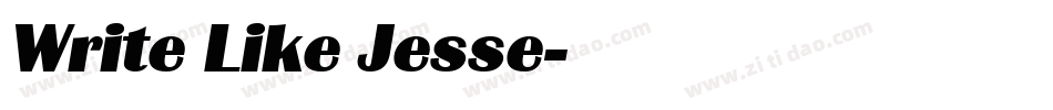 Write Like Jesse字体转换